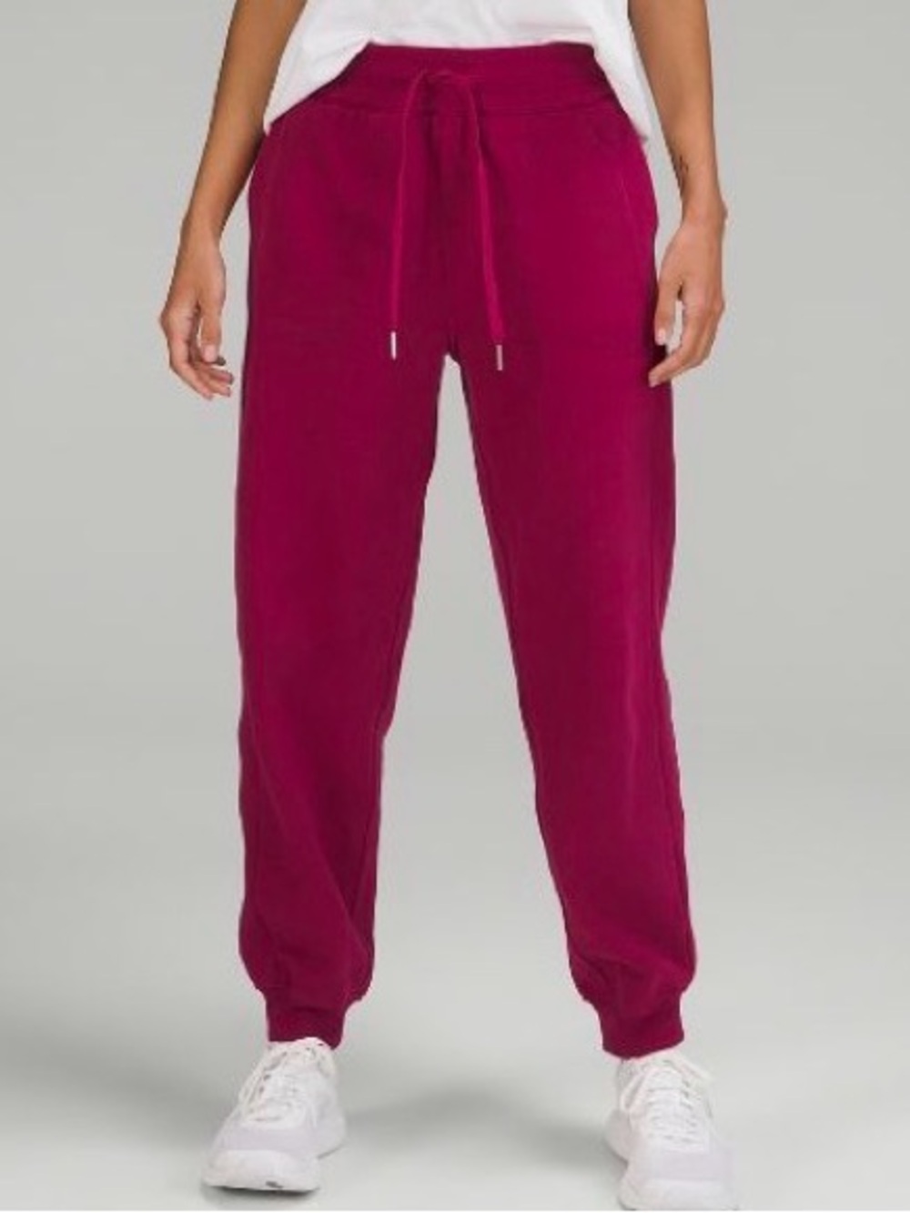 lululemon athletica Scuba High Rise Relaxed Jogger Pomegranate sz8 full length